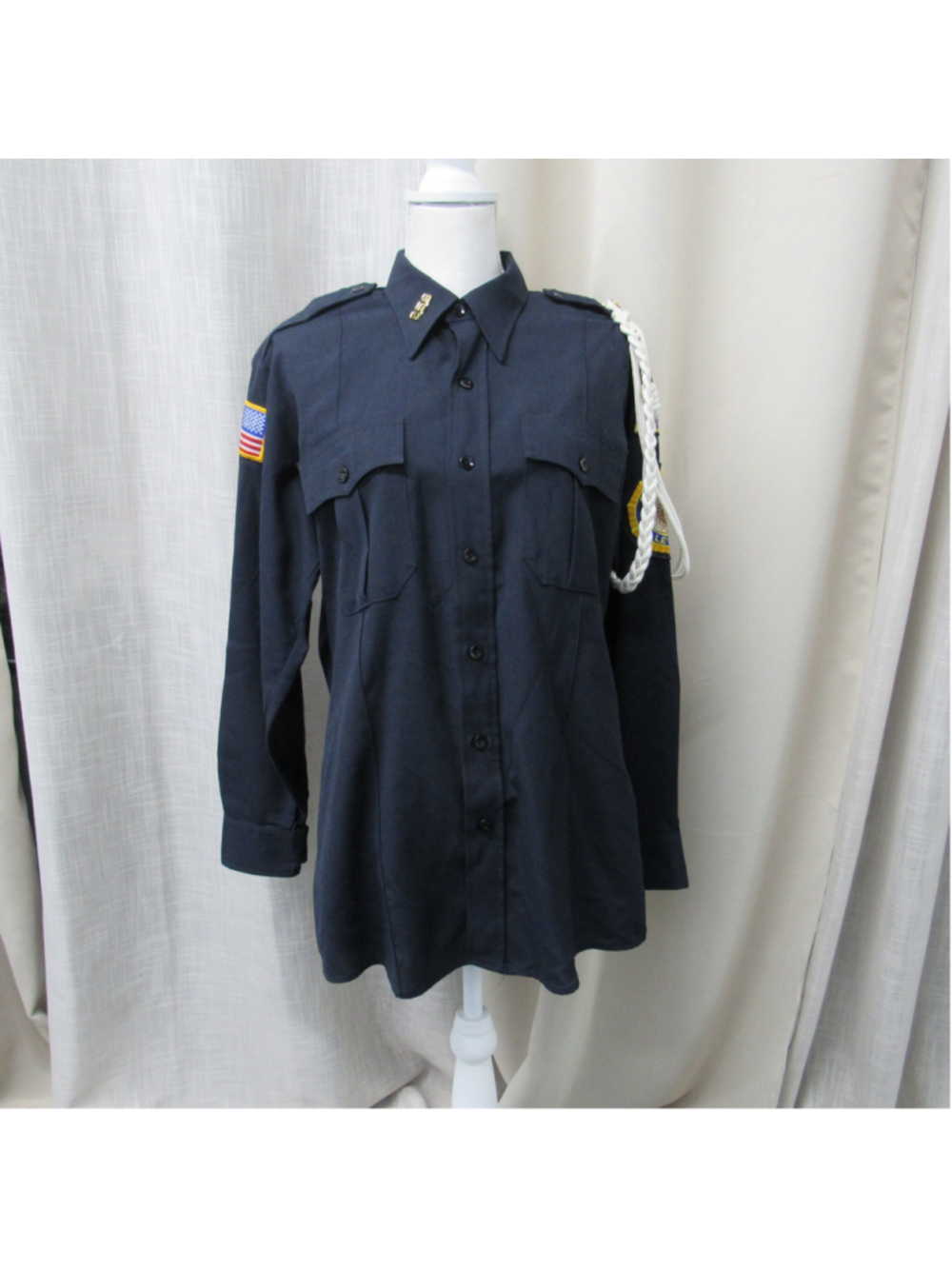 Vintage Clifton All American Uniform Shirt Navy Blue American Legion Squad